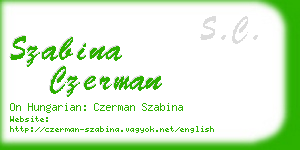 szabina czerman business card